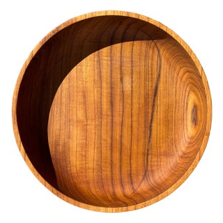 Bowl in Teak, 1980s For Sale