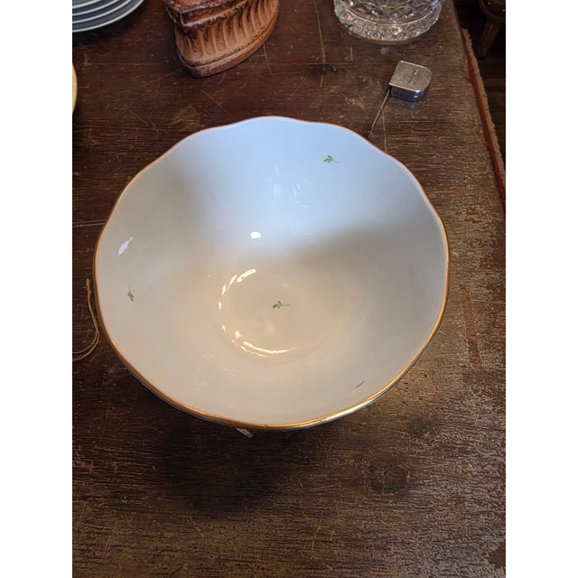 Ceramic Herend Blue Garland Bowl For Sale - Image 7 of 8