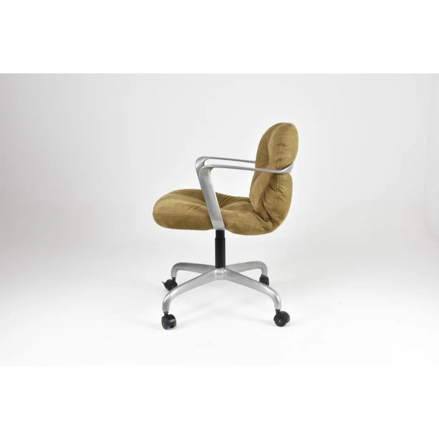 Mid-Century Hannah Morrison for Knoll Suede Office Chair, 1950s For Sale - Image 6 of 10
