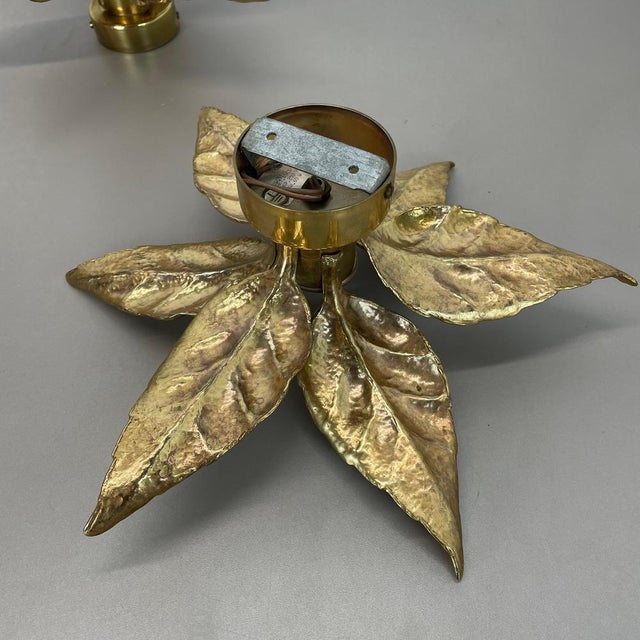 Brutalist Brass and Metal Wall Light by Willy Daro, 1970s, Set of 2 For Sale - Image 16 of 18