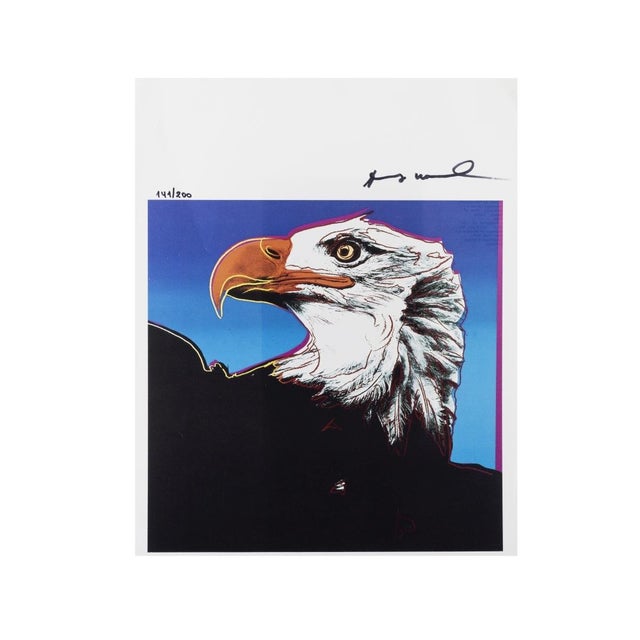 ANDY WARHOL (1928-1987) - "Bald Eagle 1983" - Hand-Signed Limited edition silkscreen print, hand-signed, from Warhol's...