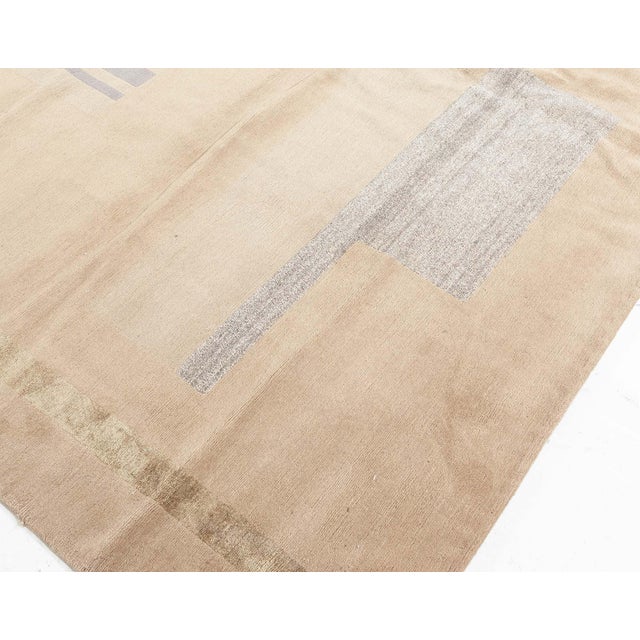 Modern Modern Tibetan Art Deco Style Silk and Wool Rug by Doris Leslie Blau For Sale - Image 3 of 8