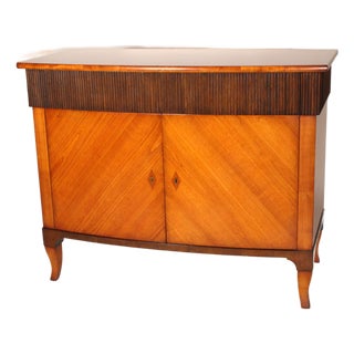 William Switzer Cherry Wood Art Moderne Style Cabinet For Sale