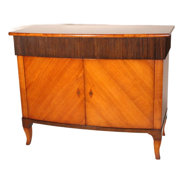 William Switzer Cherry Wood Art Moderne Style Cabinet For Sale