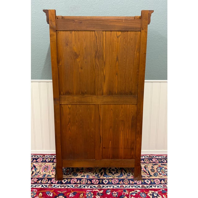 Vintage French Louis Philippe Bookcase Display Cabinet Cherry Mid 20th C For Sale - Image 15 of 15