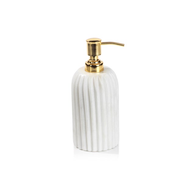 Modern Mannara 5" Tall Marble Soap Dispenser For Sale - Image 3 of 3