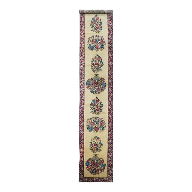 Fine Antique Persian Kerman Long Rug 2'5'' X 16'2'' For Sale