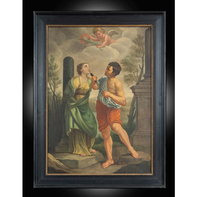 The Martyrdom of Saint Apollonia, 18th Century, Oil on Canvas For Sale - Image 6 of 6