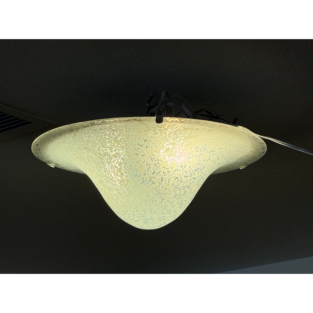 Italian 1970s Italian Angelo Vittorio Mazzega Murano Mushroom Flushmount Light For Sale - Image 3 of 12
