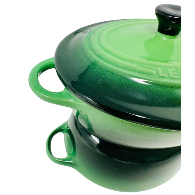 2020s Le Creuset 12oz Petite Oval Casseroles in Bamboo Green - Set of 4 For Sale - Image 5 of 11