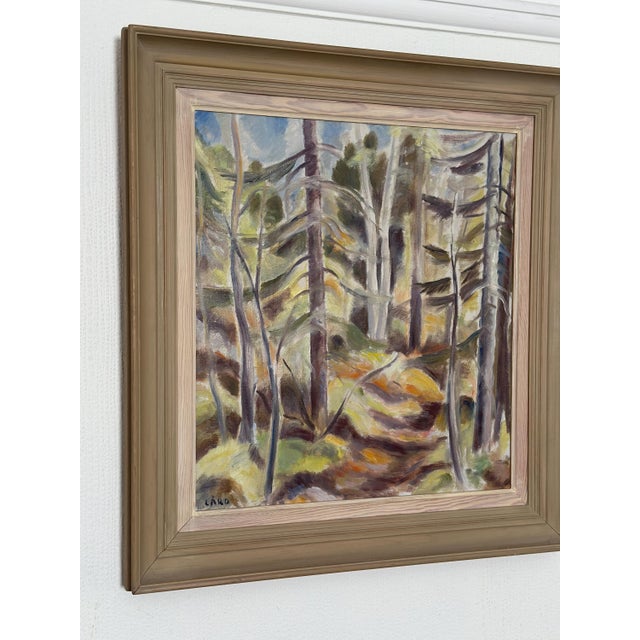 Gottfrid Lård, Forest, 1960s, Oil on Canvas For Sale - Image 13 of 18