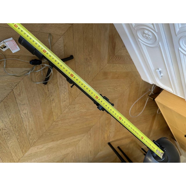 Restoration Industrial Black Metal Articulated Floor Lamp For Sale - Image 9 of 10