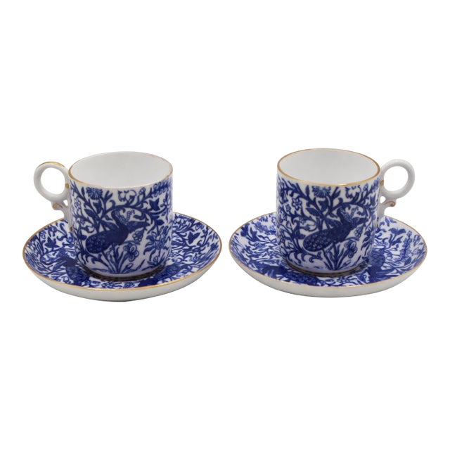 Circa 1878-1890 Pair of Demitasse Cups and Saucers by Royal Crown Derby For Sale