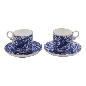 Circa 1878-1890 Pair of Demitasse Cups and Saucers by Royal Crown Derby