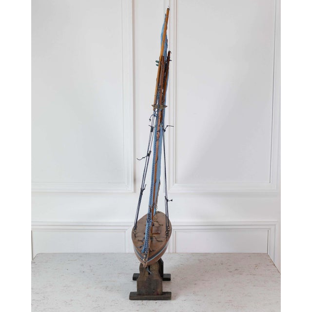 English 20th Century Carved Wood Gaff Cutter Pond Yacht For Sale - Image 10 of 11