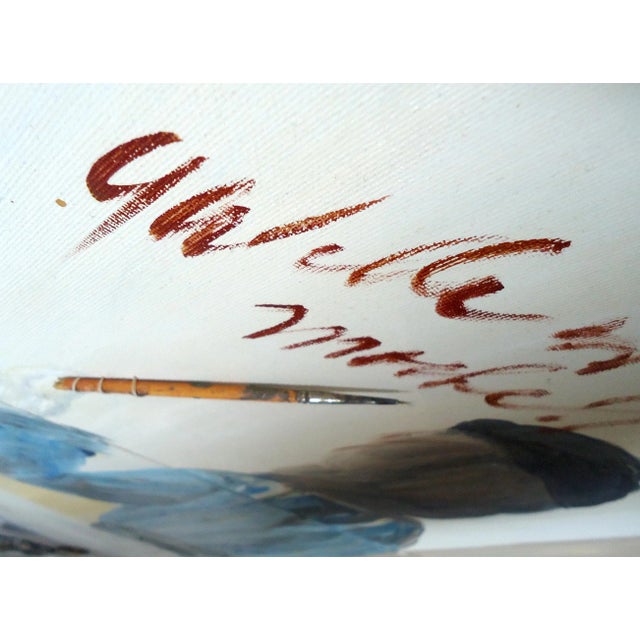 1960s Modern Painting of an Artist Painting For Sale - Image 4 of 13