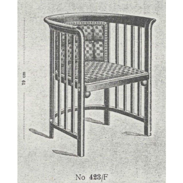 Secession No. 423 Fledermaus Armchair attributed to Josef Hoffmann, 1890s For Sale - Image 15 of 16