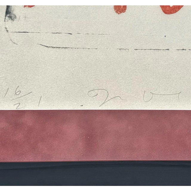 Jim Dine Jim Dine (1935, American) Lithograph 16/21 Circa 1979 "Nancy in Jerusalem" For Sale - Image 4 of 5