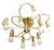 Mid-Century Brass 10-Light Chandelier from Honsel Leuchten, Germany, 1970s For Sale - Image 9 of 10