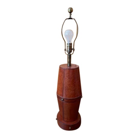 Bradburn Home Leather Lamp For Sale