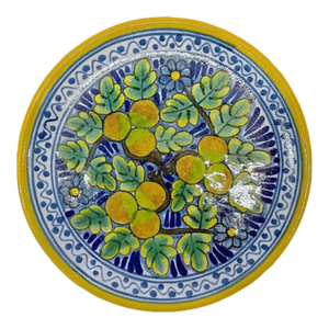 Vintage Deruta Style Lemon Wall Plaque