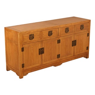Baker Asian Style Hardwood Buffet Sideboard For Sale