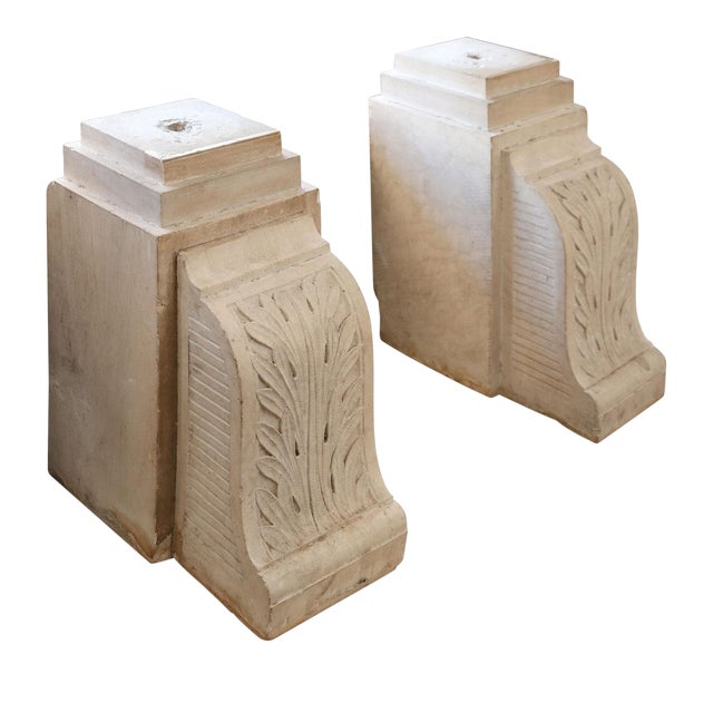 Chiseled Stone Corbels - a Pair For Sale