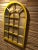 Vintage Corner Cabinet Door Wall Decor Custom Finished in Distressed Yellow Finish For Sale - Image 10 of 13
