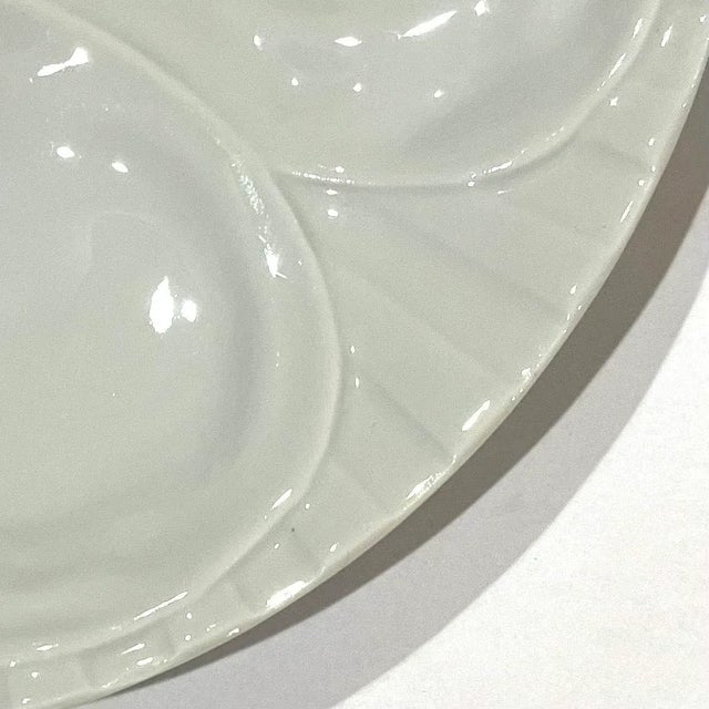 Modern Late 20th Century Pillivuit White French Porcelain Oyster Plate For Sale - Image 3 of 7