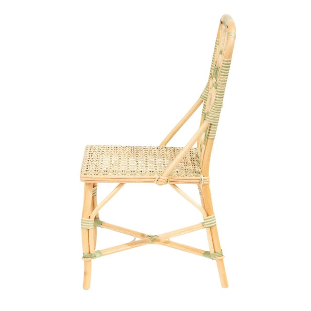 Sage Rattan Daisy Chair by Creel and Gow: Measures: 18" x 22" x 38" Seat Height: 18" Introducing Creel and Gow's exclusive...