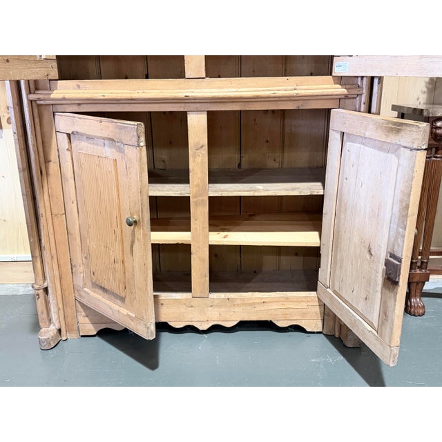 Antique English Pine Four Door Architectural Cupboard Cabinetry For Sale In New York - Image 6 of 9