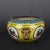 Art Deco Chinese Vintage Ceramic Pot,Old Porcelain Factory Yellow Ground Famille Verter Porcelain Brush Washer Hand Painted Flowers Pattern For Sale - Image 3 of 7