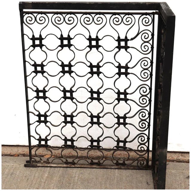Late 19th Century Three-part American Winslow Bros Painted Wrought Iron Panel as Fireplace Screen For Sale - Image 11 of 12