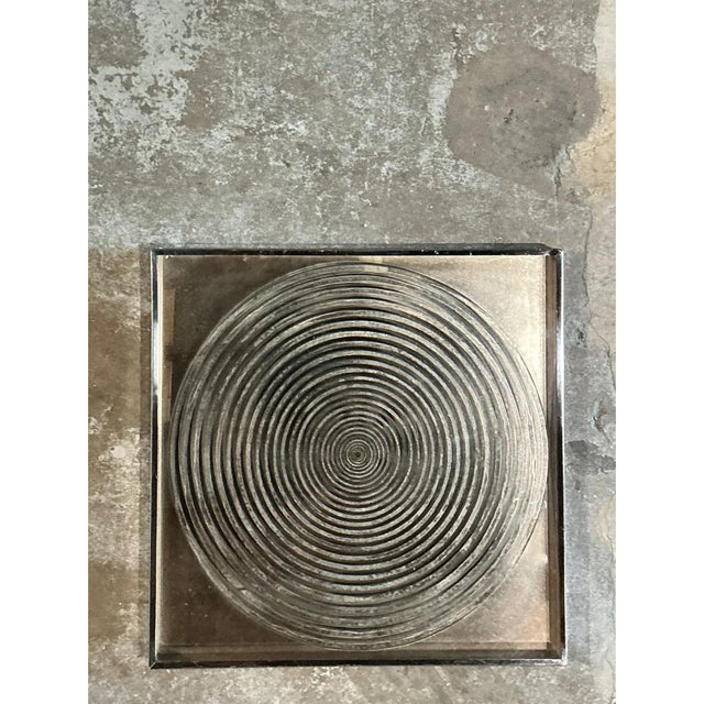 Late 20th Century Vintage Geometric Metal and Mirror For Sale - Image 5 of 14