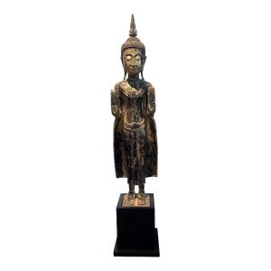 Antique Giltwood Buddha Statue Southeast Asia