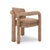 Contemporary Double Arch Dining Chair in Beige Cotton Velvet from Insidherland For Sale - Image 3 of 7