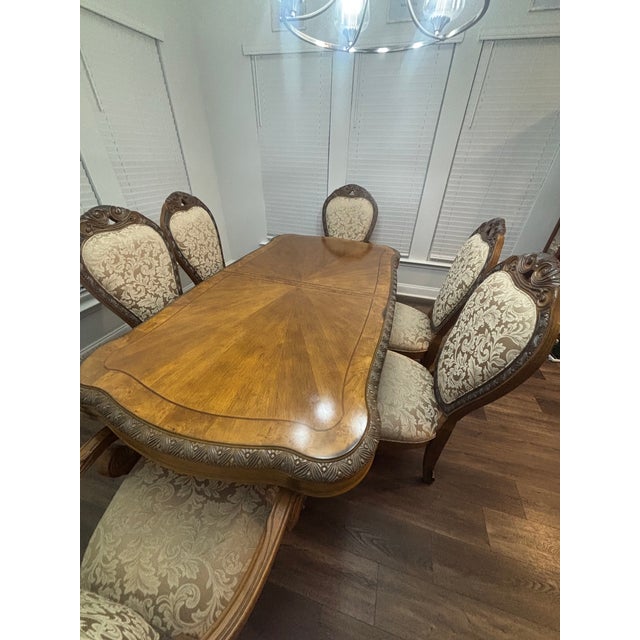 Designer Collection 6 Chairs Dining Room Set For Sale - Image 9 of 9