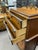 1930s Antique 1930's Bedroom Highboy Dresser Chest of Drawers, Hand Carved Walnut, Burl Inlay For Sale - Image 5 of 13