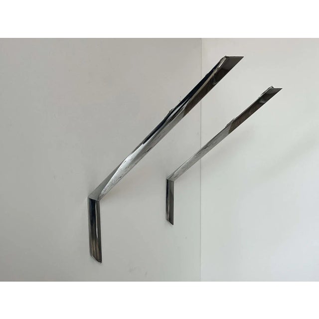 Vintage Wall Lights in Chrome Metal, France, 1970, Set of 2 For Sale - Image 5 of 12