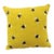 Yellow Throw Pillow With Embroidered Bees For Sale