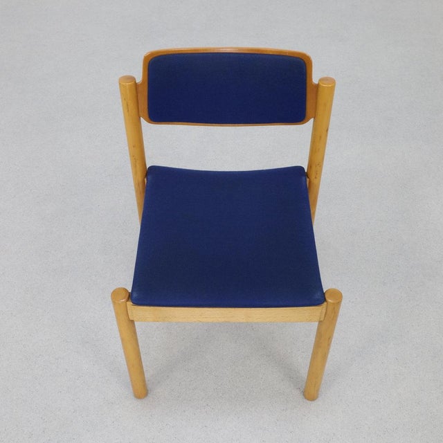 Wood Stackable Dining Chairs, 1980s, Set of 3 For Sale - Image 7 of 9