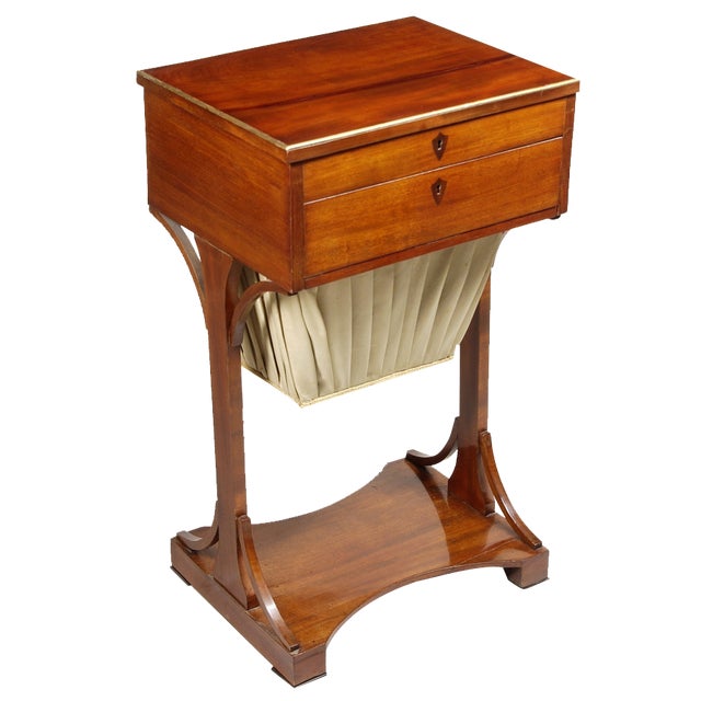 Biedermeier Worktable in Mahogany, Germany, 1820s For Sale