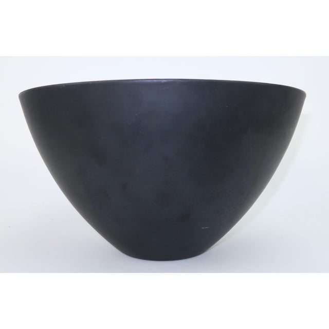 Krenit Krenit Large Blue Enamel Danish Modern Bowl by Herbert Krenchel, 1960's For Sale - Image 4 of 11