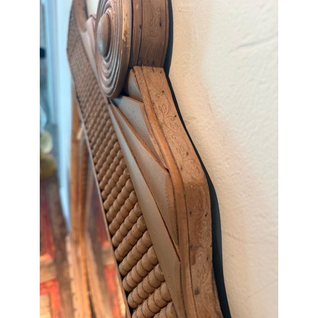 Vintage Split Bamboo Pagoda Wall Mirror – Southeast Asian, 1970s For Sale - Image 11 of 15