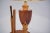 1950`s English Marquetry Wood Inlaid Table Lamp, Sport Cricket Theme, Rewired For Sale - Image 6 of 13