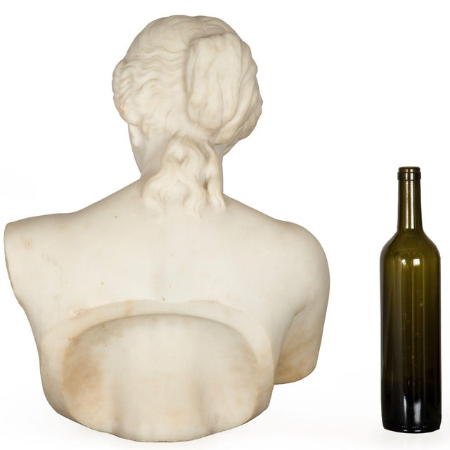 Grand Tour Marble Sculpture Statue Bust of Venus De Milo After the Antique For Sale - Image 4 of 15