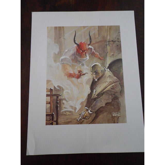 Beige Poster attributed to Guillaume Sorel, 1990 For Sale - Image 8 of 9