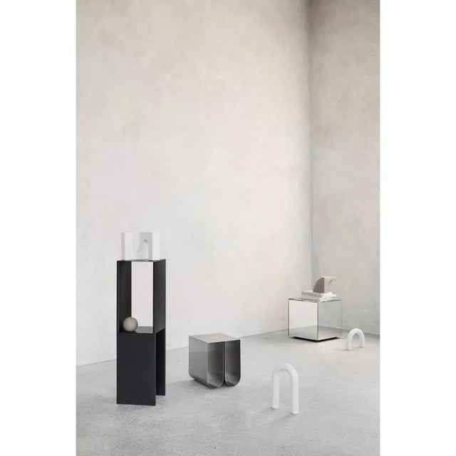 Stainless Steel Curved Side Table by Kristina Dam Studio For Sale - Image 6 of 7