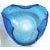 Murano Turqoise Blue Murano Bullicante Triangular Bowl Ashtray Dish For Sale - Image 4 of 6