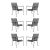 Chairs Stackable Iron Set of Six For Sale
